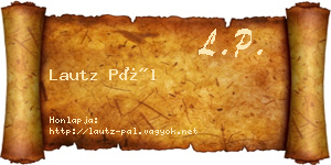 Lautz Pál névjegykártya